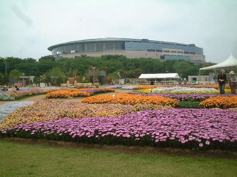 グリーンドームを臨む前橋会場